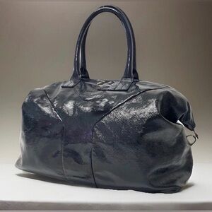 YSL Grained Leather Medium Travel Boston Bag
